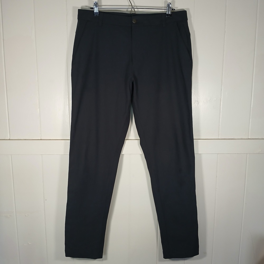 Lululemon Warpstreme Commission Slim-Fit Pant Mens 34 Navy Blue Chino Trousers